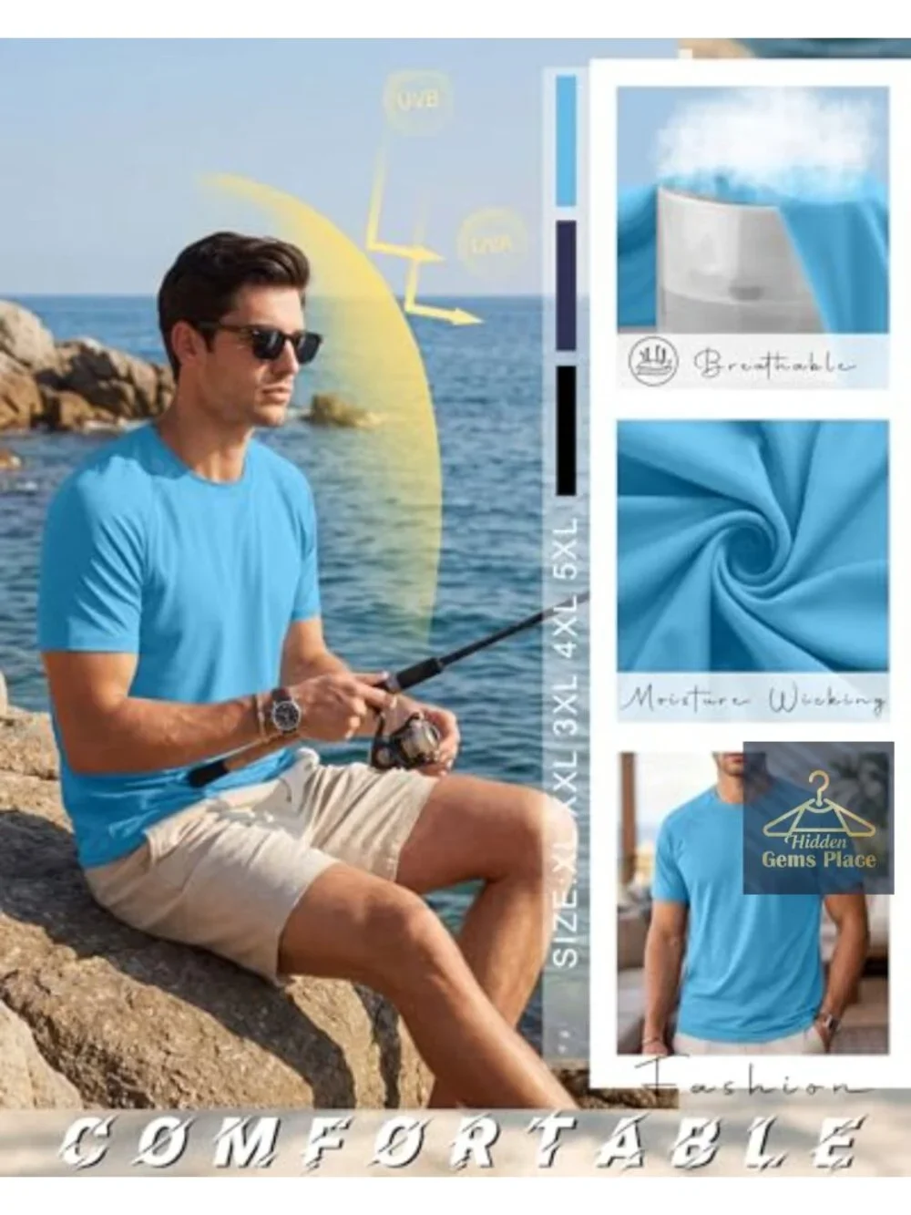 3 Pack Quick Dry Rash Guard Shirts UPF 50+